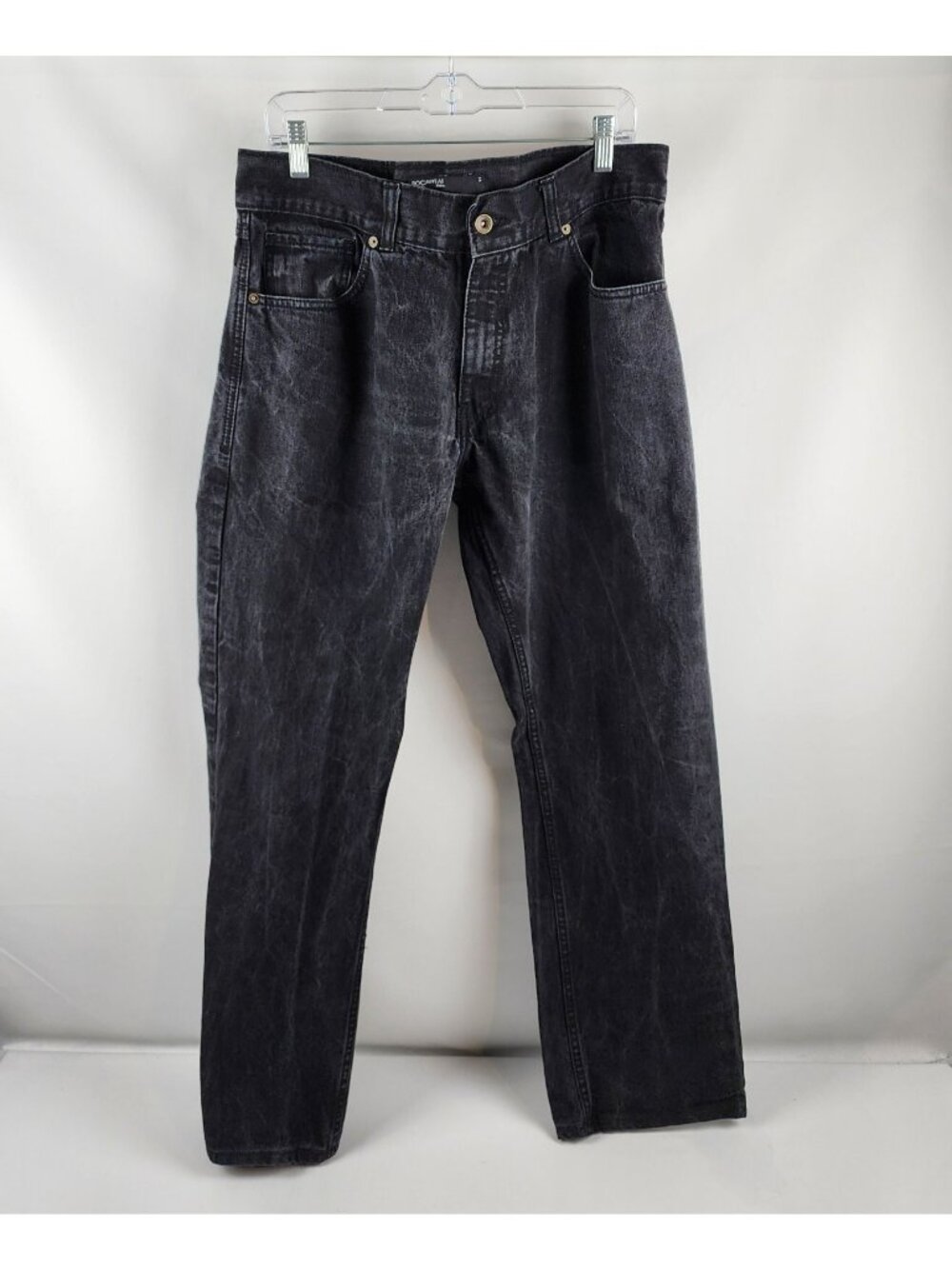Rocawear Jeans Mens 36x32 Black Hip Hop J-2914 Slim Fit Straight Leg
